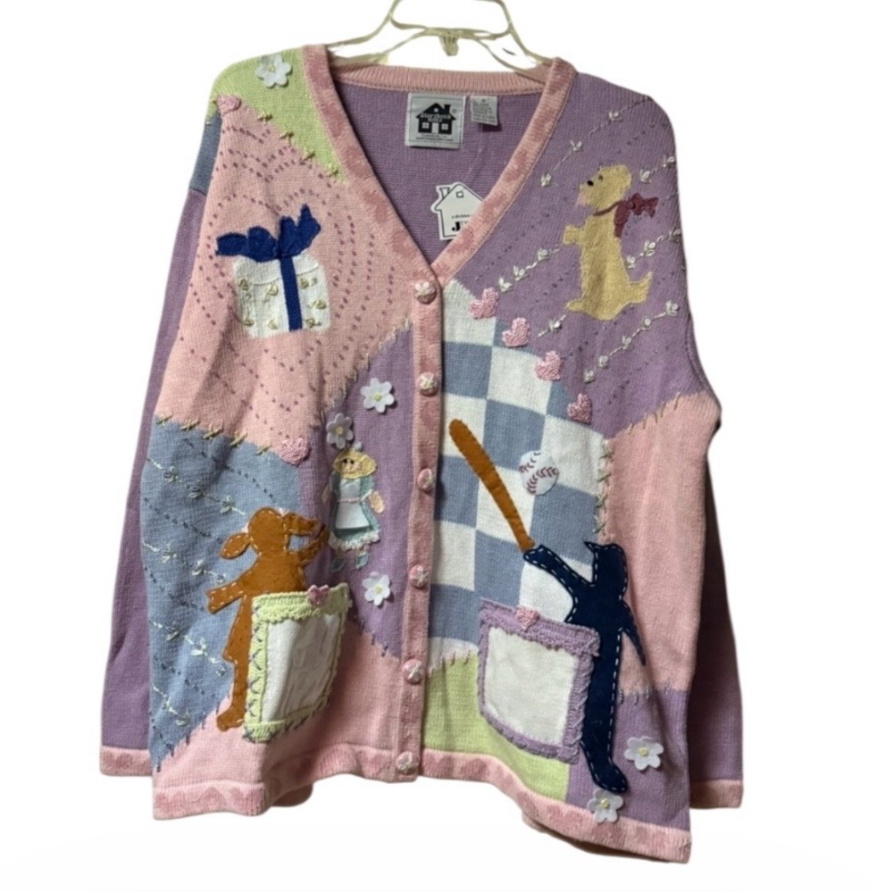 NWT ~Vintage ~Storybook Knits~ Grandmothers Love ~Sweater ~Women’s ~1X ~Cardigan